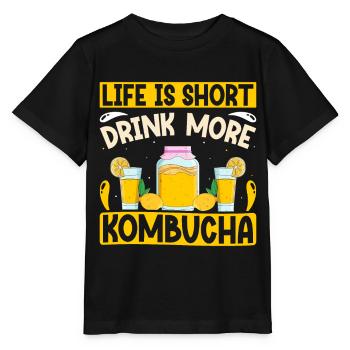 Kombucha Scoby fermented drinks - Stanley/Stella Kinder T-Shirt MINI CREATOR  - Schwarz - Vorne - Mikhail (115cm)