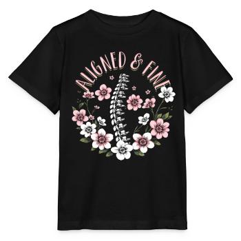 Chiropractor Physical Therapist Aligned & Fine - Stanley/Stella MINI CREATOR Kids’ T-Shirt - black - Front - Mikhail (115cm)
