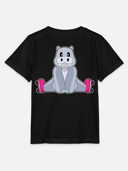 Nilpferd Inline skating Inline skates - Stanley/Stella Kinder T-Shirt MINI CREATOR - Schwarz