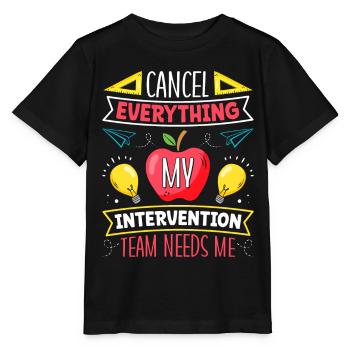 Enseignant d’intervention, Spécialiste de l’intervention - T-shirt bio MINI CREATOR Stanley/Stella Enfant - noir - Devant - Mikhail (115cm)