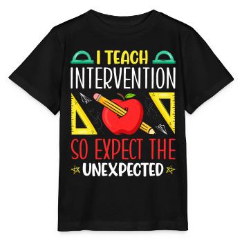 Enseignant d’intervention, Spécialiste de l’intervention - T-shirt bio MINI CREATOR Stanley/Stella Enfant - noir - Devant - Mikhail (115cm)