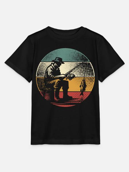 Angeln Angler Fischen - Stanley/Stella Kinder T-Shirt MINI CREATOR  - Schwarz