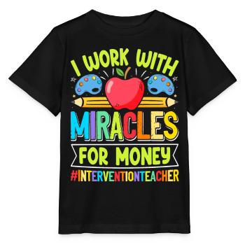 Enseignant d’intervention, Spécialiste de l’intervention - T-shirt bio MINI CREATOR Stanley/Stella Enfant - noir - Devant - Mikhail (115cm)