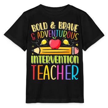Enseignant d’intervention, Spécialiste de l’intervention - T-shirt bio MINI CREATOR Stanley/Stella Enfant - noir - Devant - Mikhail (115cm)