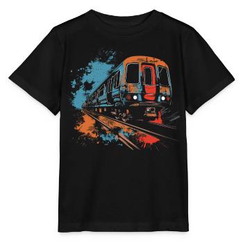 Chemin de fer - T-shirt bio MINI CREATOR Stanley/Stella Enfant - noir - Devant - Mikhail (115cm)