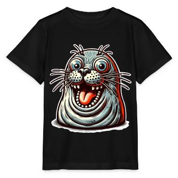 Seal seal - Stanley/Stella MINI CREATOR Kids’ T-Shirt - black - Front - Mikhail (115cm)