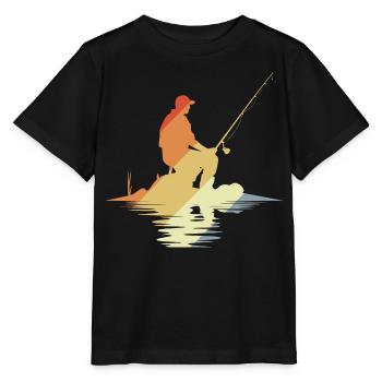 Look vintage de pêcheur - T-shirt bio MINI CREATOR Stanley/Stella Enfant - noir - Devant - Mikhail (115cm)
