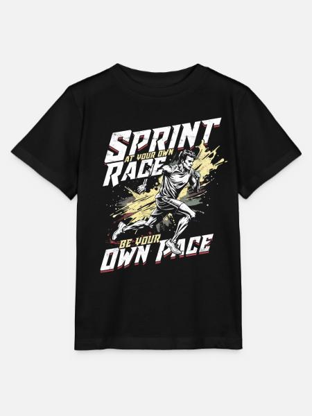 Sprint Leichtathletik Sprinten - Stanley/Stella Kinder T-Shirt MINI CREATOR - Schwarz