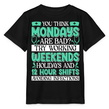Caregiver Infection Control - Stanley/Stella MINI CREATOR Kids’ T-Shirt - black - Front - Mikhail (115cm)