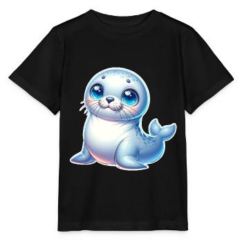Seal seal - Stanley/Stella MINI CREATOR Kids’ T-Shirt - black - Front - Mikhail (115cm)