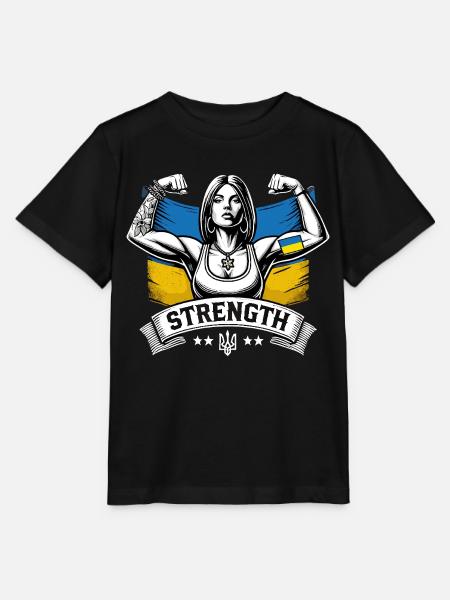 Stärke starke Frau Ukrainerin Geschenk - Stanley/Stella Kinder T-Shirt MINI CREATOR - Schwarz