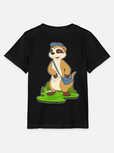 Erdmännchen Briefträger Brief - Stanley/Stella Kinder T-Shirt MINI CREATOR  - Schwarz