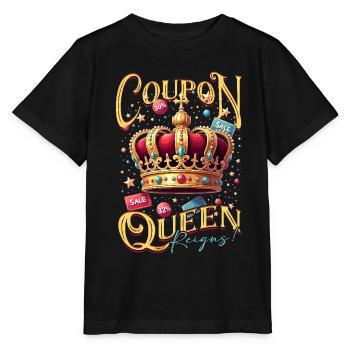 Couponing Coupons Coupon Queen Reigns - Stanley/Stella MINI CREATOR Kids’ T-Shirt - black - Front - Mikhail (115cm)