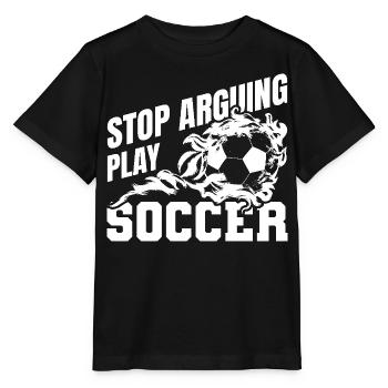 Arrêtez de vous disputer lors du match de football - T-shirt bio MINI CREATOR Stanley/Stella Enfant - noir - Devant - Mikhail (115cm)