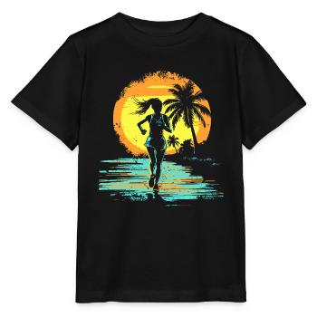 Läuferin - Stanley/Stella Kinder T-Shirt MINI CREATOR  - Schwarz - Vorne - Mikhail (115cm)