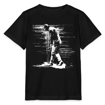 Golfspieler Skizze - Stanley/Stella Kinder T-Shirt MINI CREATOR  - Schwarz - Vorne - Mikhail (115cm)