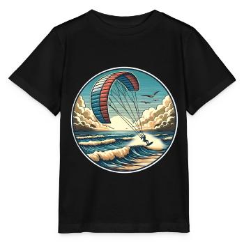 Kitesurfen Kitesurf Kitesurfer Kiteboard - Stanley/Stella Kinder T-Shirt MINI CREATOR  - Schwarz - Vorne - Mikhail (115cm)