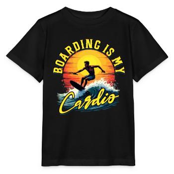Wakeboarding Wakeboard Wakeboarder - Stanley/Stella MINI CREATOR Kids’ T-Shirt - black - Front - Mikhail (115cm)