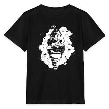 Graphique de crème glacée - T-shirt bio MINI CREATOR Stanley/Stella Enfant - noir - Devant - Mikhail (115cm)