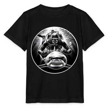 Taucher Tauchen - Stanley/Stella Kinder T-Shirt MINI CREATOR  - Schwarz - Vorne - Mikhail (115cm)