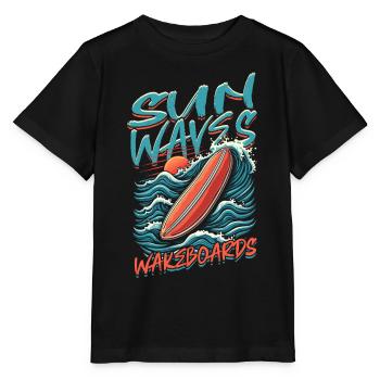 Wakeboarding Wakeboard Wakeboarder - Stanley/Stella MINI CREATOR Kids’ T-Shirt - black - Front - Mikhail (115cm)