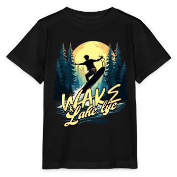 Wakeboarding Wakeboard Wakeboarder - Stanley/Stella MINI CREATOR Kids’ T-Shirt - black - Front - Mikhail (115cm)