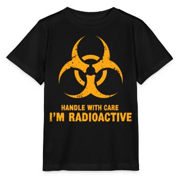Manipulez avec précaution, je suis radioactif - T-shirt bio MINI CREATOR Stanley/Stella Enfant - noir - Devant - Mikhail (115cm)