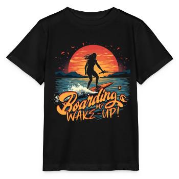 Wakeboarding Wakeboard Wakeboarder - Stanley/Stella MINI CREATOR Kids’ T-Shirt - black - Front - Mikhail (115cm)