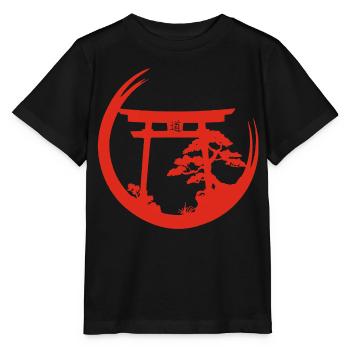 Japanese atmosphere (red) - Stanley/Stella MINI CREATOR Kids’ T-Shirt - black - Front - Mikhail (115cm)