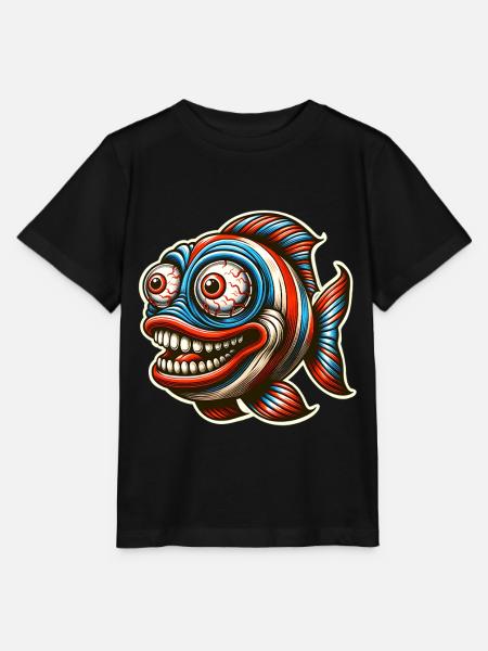 Poisson - T-shirt bio MINI CREATOR Stanley/Stella Enfant - noir