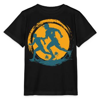 Marathonläufer - Stanley/Stella Kinder T-Shirt MINI CREATOR  - Schwarz - Vorne - Mikhail (115cm)