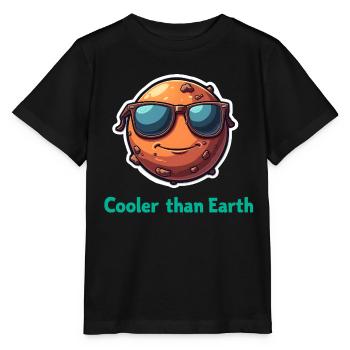 Cooler Than Earth - Stanley/Stella MINI CREATOR Kids’ T-Shirt - black - Front - Mikhail (115cm)