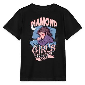 Petite amie Femme La Saint-Valentin Dormir Fille endormie - T-shirt bio MINI CREATOR Stanley/Stella Enfant - noir - Devant - Mikhail (115cm)