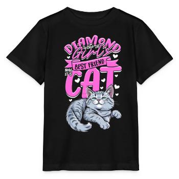 Girlfriend Wife Valentine's Day Cat - Stanley/Stella MINI CREATOR Kids’ T-Shirt - black - Front - Mikhail (115cm)