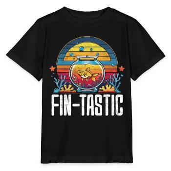 Aquarium aquatique - T-shirt bio MINI CREATOR Stanley/Stella Enfant - noir - Devant - Mikhail (115cm)