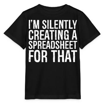 I'm silently creating a spreadsheet for that - Stanley/Stella MINI CREATOR Kids’ T-Shirt - black - Front - Mikhail (115cm)
