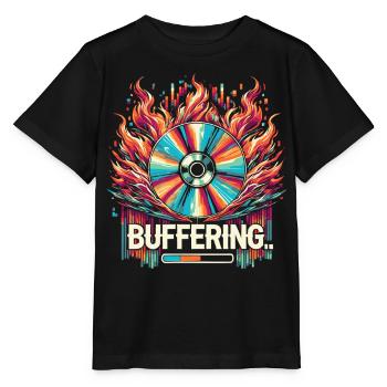 Buffering - Flamingo CD Retro Nostalgic Design - T-shirt bio MINI CREATOR Stanley/Stella Enfant - noir - Devant - Mikhail (115cm)
