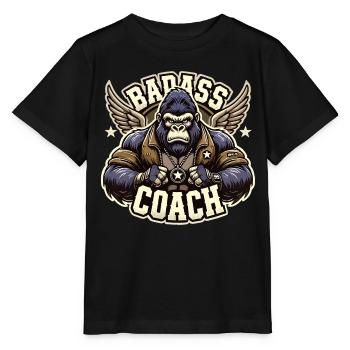 Badass Trainer Coach Gorilla Gift - T-shirt bio MINI CREATOR Stanley/Stella Enfant - noir - Devant - Mikhail (115cm)