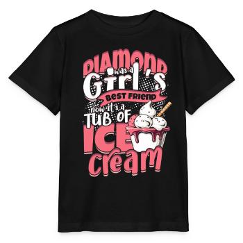 Freundin Eis Ehefrau Valentinstag - Stanley/Stella Kinder T-Shirt MINI CREATOR  - Schwarz - Vorne - Mikhail (115cm)