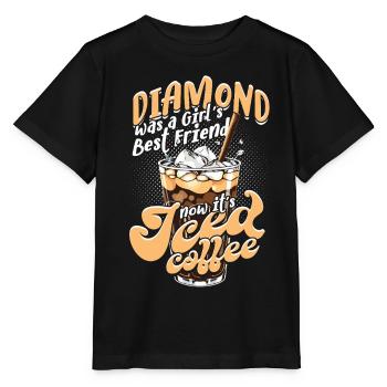 Freundin Iced Coffee Ehefrau Valentinstag - Stanley/Stella Kinder T-Shirt MINI CREATOR  - Schwarz - Vorne - Mikhail (115cm)