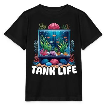 Aquarium aquatique - T-shirt bio MINI CREATOR Stanley/Stella Enfant - noir - Devant - Mikhail (115cm)