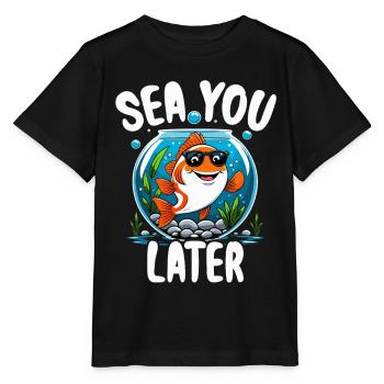 Aquarium aquatique - T-shirt bio MINI CREATOR Stanley/Stella Enfant - noir - Devant - Mikhail (115cm)