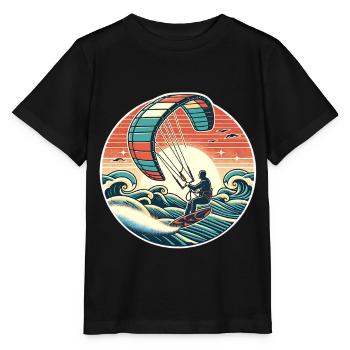 Kitesurf Kitesurfer Kiteboard - T-shirt bio MINI CREATOR Stanley/Stella Enfant - noir - Devant - Mikhail (115cm)