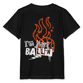 Basket-ball Joueurs de basket-ball - T-shirt bio MINI CREATOR Stanley/Stella Enfant - noir - Devant - Mikhail (115cm)