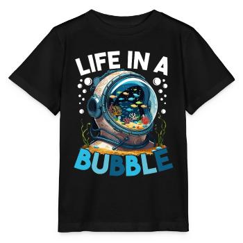 Aquarium aquatique - T-shirt bio MINI CREATOR Stanley/Stella Enfant - noir - Devant - Mikhail (115cm)