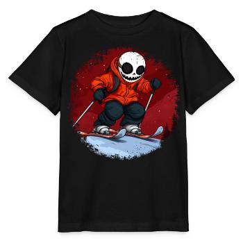 Crâne de skieurs - T-shirt bio MINI CREATOR Stanley/Stella Enfant - noir - Devant - Mikhail (115cm)