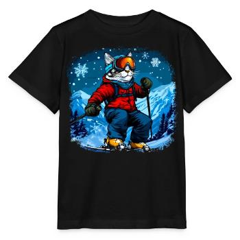 Cat Skis - T-shirt bio MINI CREATOR Stanley/Stella Enfant - noir - Devant - Mikhail (115cm)