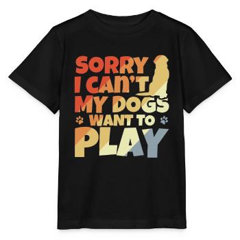 Hundehalter Witz - Stanley/Stella Kinder T-Shirt MINI CREATOR  - Schwarz - Vorne - Mikhail (115cm)