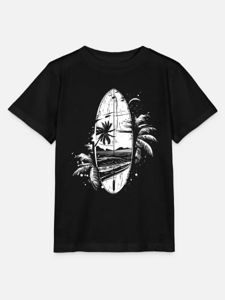 Surfbrett Porträt - Stanley/Stella Kinder T-Shirt MINI CREATOR  - Schwarz