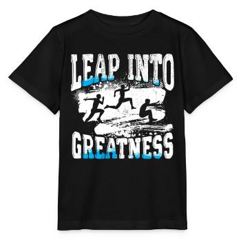 Saut en longueur Saut dans la grandeur - T-shirt bio MINI CREATOR Stanley/Stella Enfant - noir - Devant - Mikhail (115cm)